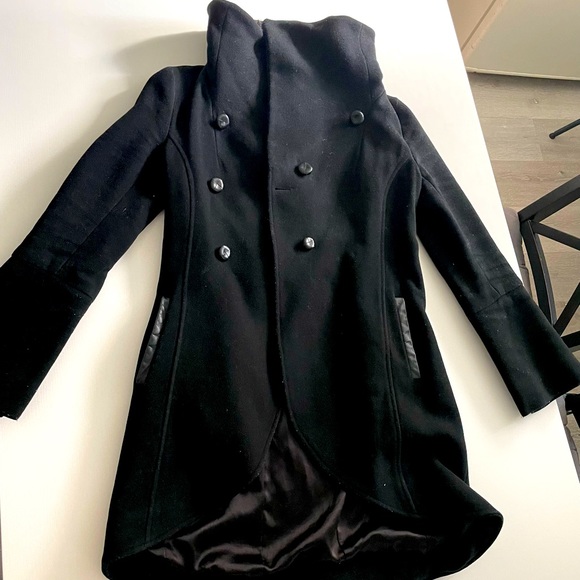 Mackage Wool coat with leather details (Small) - heavy and very warm - Picture 2 of 12